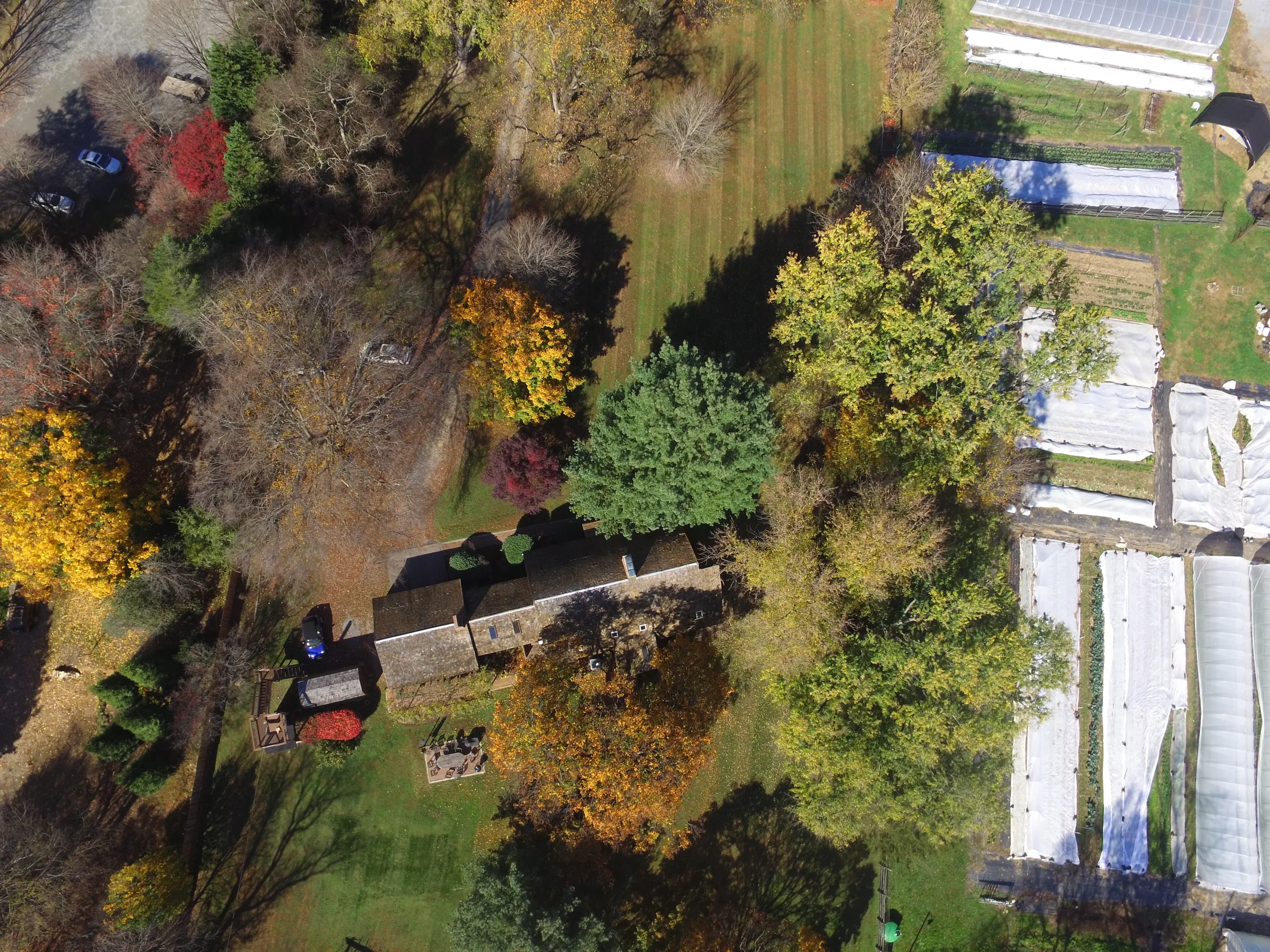 Aerial view of Great Falls Virginia estate